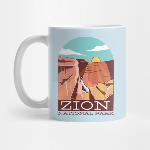 Zion National Park Canyon Vintage Travel by HiFi Tees